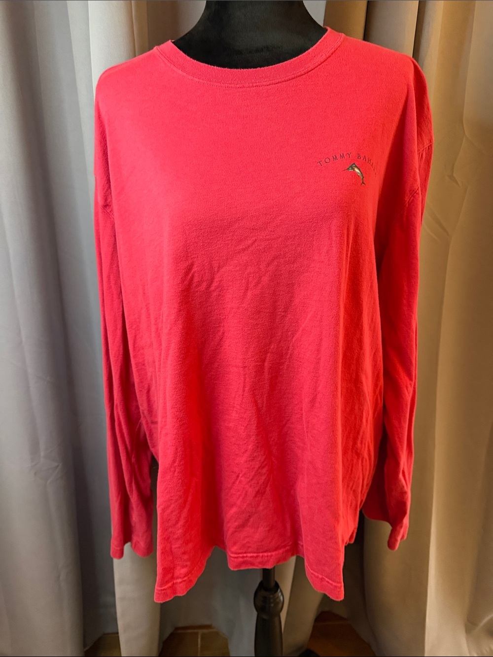 Tommy Bahama Long Sleeve Tee - Bright Coral